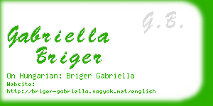 gabriella briger business card